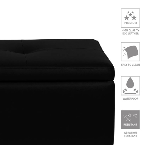 Pufa otwierana skrzynia PIRANDELLO - Czarna