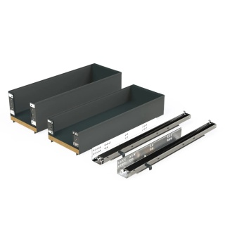 Wysuwany stojak na butelki boczny Lewy 200mm 2P Titane Simplex, Szary antracytowy