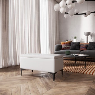 Ławka otwierana skrzynia CANETTI BL - Biała eco