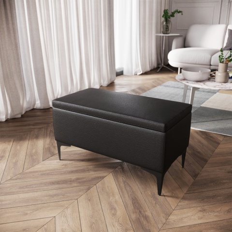 Ławka otwierana skrzynia CANETTI BL - Czarna eco