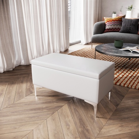 Ławka otwierana skrzynia CANETTI CR - Biała eco