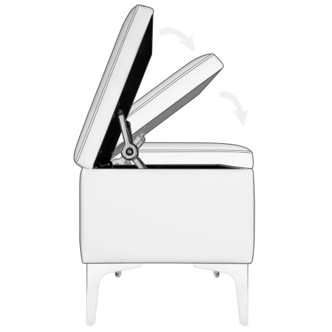 Ławka otwierana skrzynia CANETTI CR - Biała eco