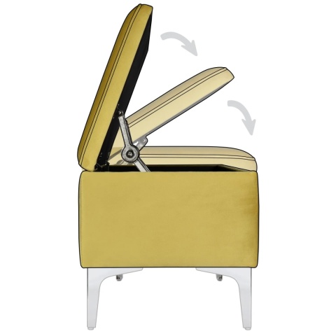 Ławka otwierana skrzynia CANETTI CR - Musztardowa