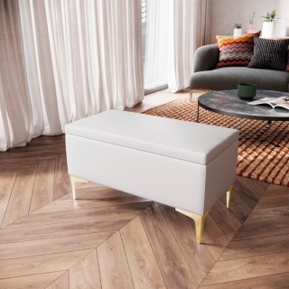 Ławka otwierana skrzynia CANETTI GD - Biała eco