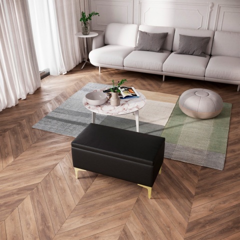 Ławka otwierana skrzynia CANETTI GD - Czarna eco