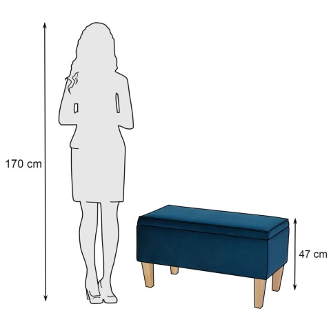 Ławka otwierana skrzynia FRANCE NAT - Chaber