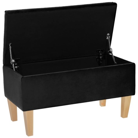 Ławka otwierana skrzynia FRANCE NAT - Czarna