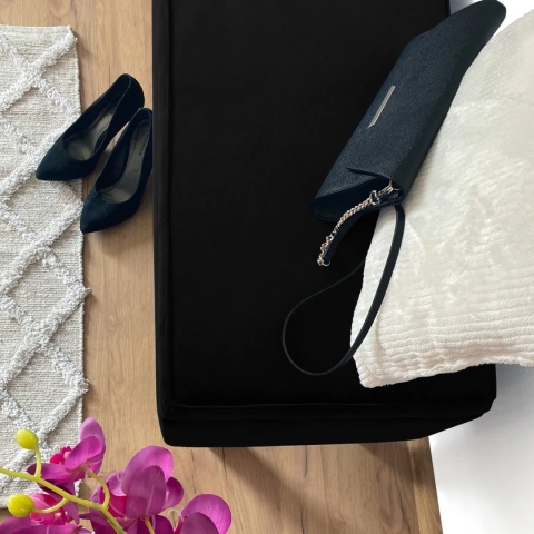 Ławka otwierana skrzynia FRANCE NAT - Czarna