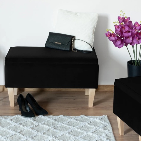 Ławka otwierana skrzynia FRANCE NAT - Czarna