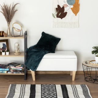 Ławka otwierana skrzynia PIRANDELLO - Biała eco