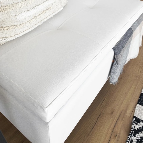 Ławka otwierana skrzynia PIRANDELLO - Biała eco