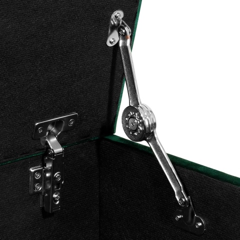 Ławka pikowana otwierana skrzynia MODIANO BL - Butelkowa zieleń