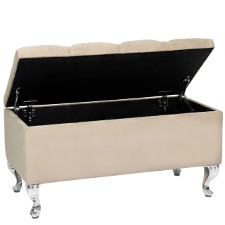 Ławka pikowana otwierana skrzynia MODIANO CR - Beżowy