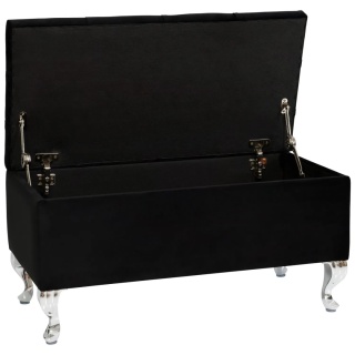 Ławka pikowana otwierana skrzynia MODIANO CR - Czarny