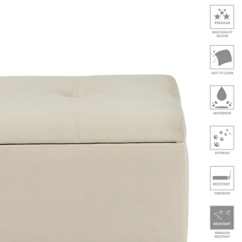 Pufa otwierana skrzynia PIRANDELLO NAT - Beż