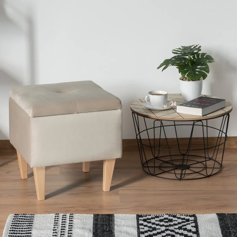 Pufa otwierana skrzynia PIRANDELLO NAT - Beż