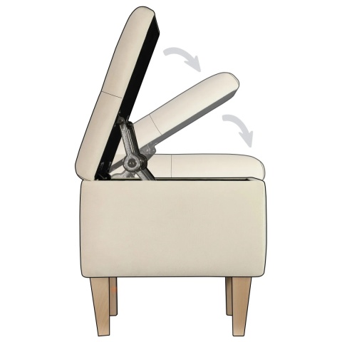 Pufa otwierana skrzynia PIRANDELLO NAT - Beż