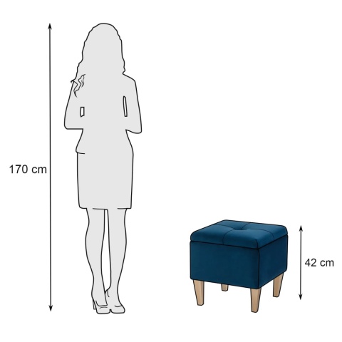 Pufa otwierana skrzynia PIRANDELLO NAT - Chaber