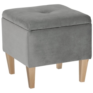 Pufa otwierana skrzynia PIRANDELLO NAT - Ciemny szary