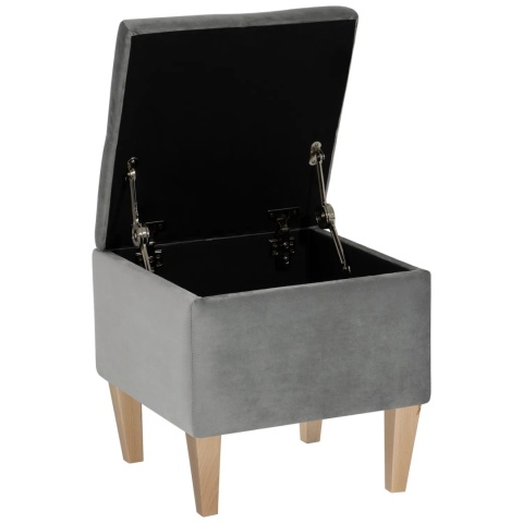 Pufa otwierana skrzynia PIRANDELLO NAT - Ciemny szary