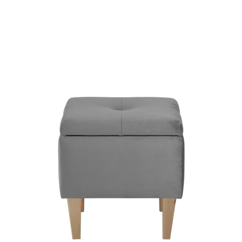 Pufa otwierana skrzynia PIRANDELLO NAT - Ciemny szary