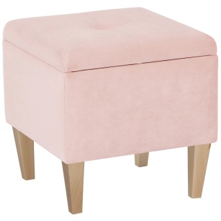 Pufa otwierana skrzynia PIRANDELLO NAT - Pudrowy róż