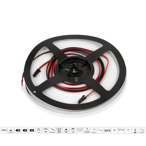 Elastyczna taśma LED Neonlynx V 7,6 W/m IP65 24V DC 5040 mm 4000K Emuca