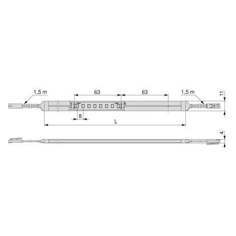 Elastyczna taśma LED Neonlynx V 7,6 W/m IP65 24V DC 5040 mm 4000K Emuca