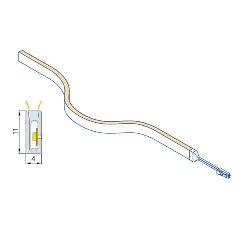 Elastyczna taśma LED Neonlynx V 7,6 W/m IP65 24V DC 5040 mm 6000K Emuca