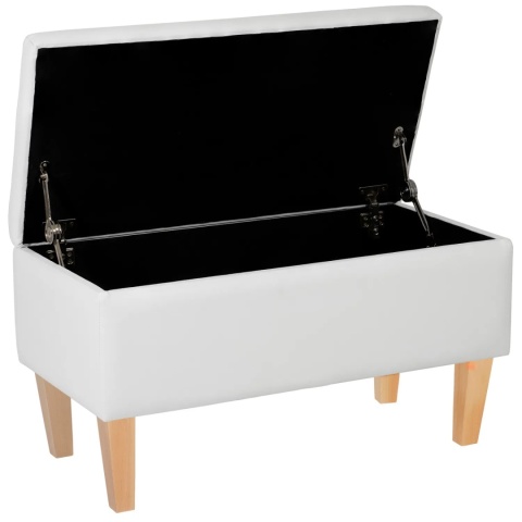 Ławka otwierana skrzynia CARDUCCI NAT - Biała eco