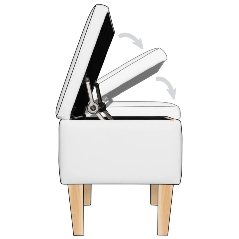 Ławka otwierana skrzynia CARDUCCI NAT - Biała eco