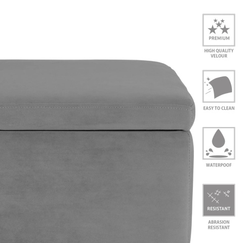 Ławka otwierana skrzynia CARDUCCI NAT - Ciemny szary