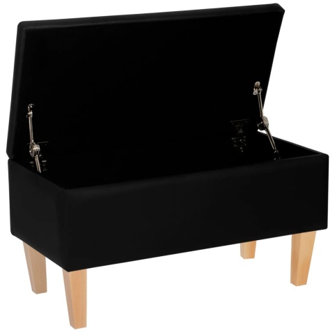 Ławka otwierana skrzynia CARDUCCI NAT - Czarna eco