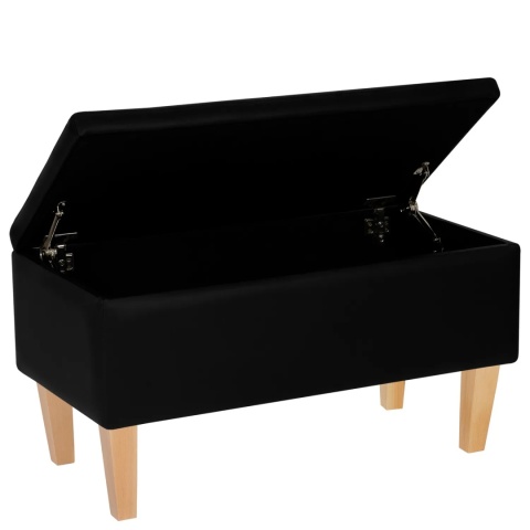 Ławka otwierana skrzynia CARDUCCI NAT - Czarna eco