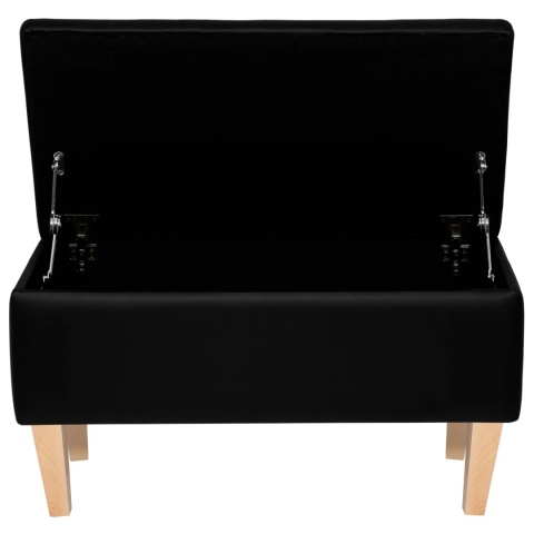 Ławka otwierana skrzynia CARDUCCI NAT - Czarna eco