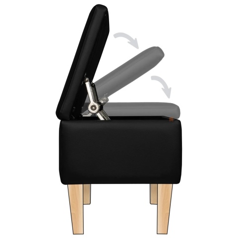 Ławka otwierana skrzynia CARDUCCI NAT - Czarna eco