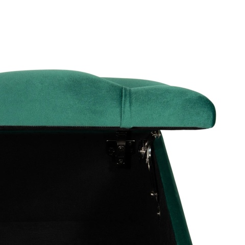 Ławka pikowana otwierana skrzynia BENAVENTE NAT - Butelkowa zieleń