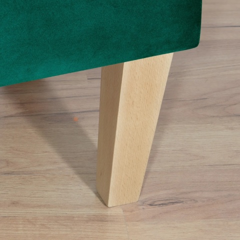 Ławka pikowana otwierana skrzynia BENAVENTE NAT - Butelkowa zieleń