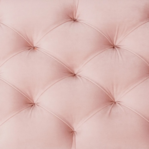 Ławka pikowana otwierana skrzynia BENAVENTE NAT - Pudrowy róż