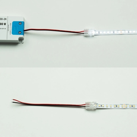 Szybkozłączka do taśm LED COB B 8mm 2PINY 1-stronne z przewodem