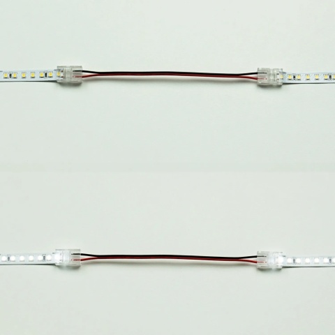 Szybkozłączka do taśm LED COB C 8mm 2PINY 2-stronne z przewodem