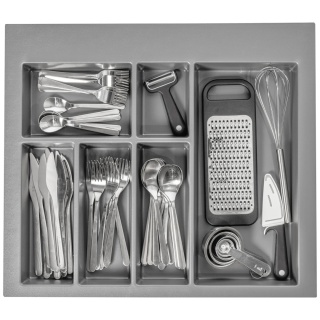 Wkład na sztućce do szuflady AxiSpace Organizer 60 Antracyt GTV