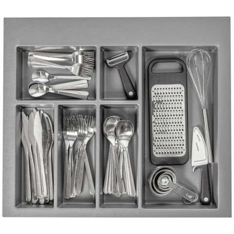 Wkład na sztućce do szuflady AxiSpace Organizer 60 Antracyt GTV