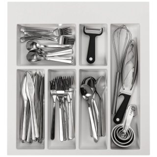 Wkład na sztućce do szuflady AxiSpace Organizer 50 Biały GTV