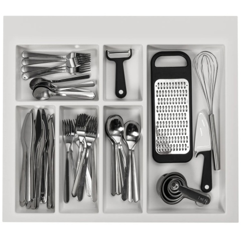 Wkład na sztućce do szuflady AxiSpace Organizer 60 Biały GTV