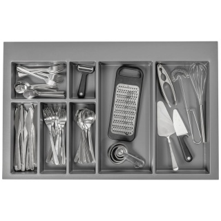 Wkład na sztućce do szuflady AxiSpace Organizer 80 Antracyt GTV