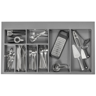 Wkład na sztućce do szuflady AxiSpace Organizer 90 Antracyt GTV