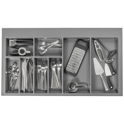 Wkład na sztućce do szuflady AxiSpace Organizer 90 Antracyt GTV