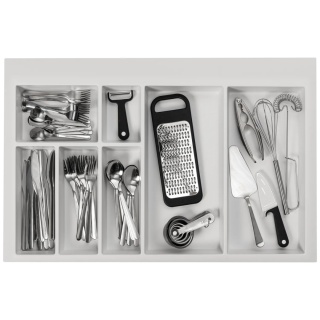 Wkład na sztućce do szuflady AxiSpace Organizer 80 Biały GTV