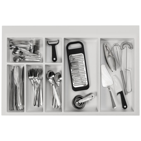 Wkład na sztućce do szuflady AxiSpace Organizer 80 Biały GTV